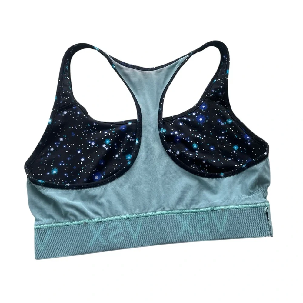 Victorias Secret VSX SPORT Womens M Blue Black Galaxy Pattern Athletic Sport Bra
